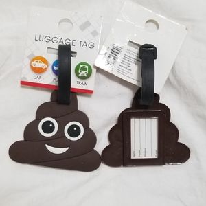 Nwt Poop emoji luggage tags  - x2